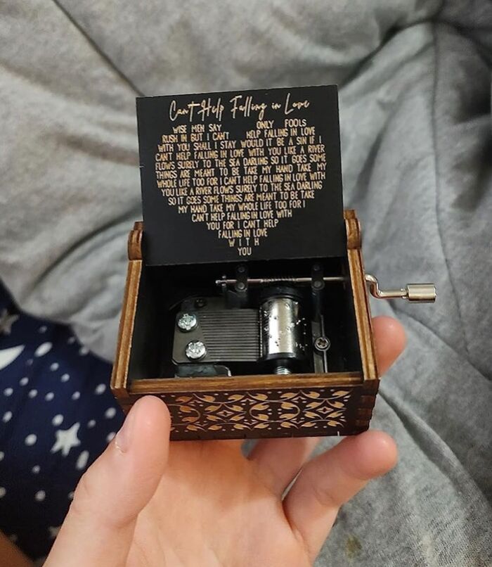 Add Some Old-World Charm With This Antique Engraved Music Box; It's Basically Dialing Up Romance To The Max!