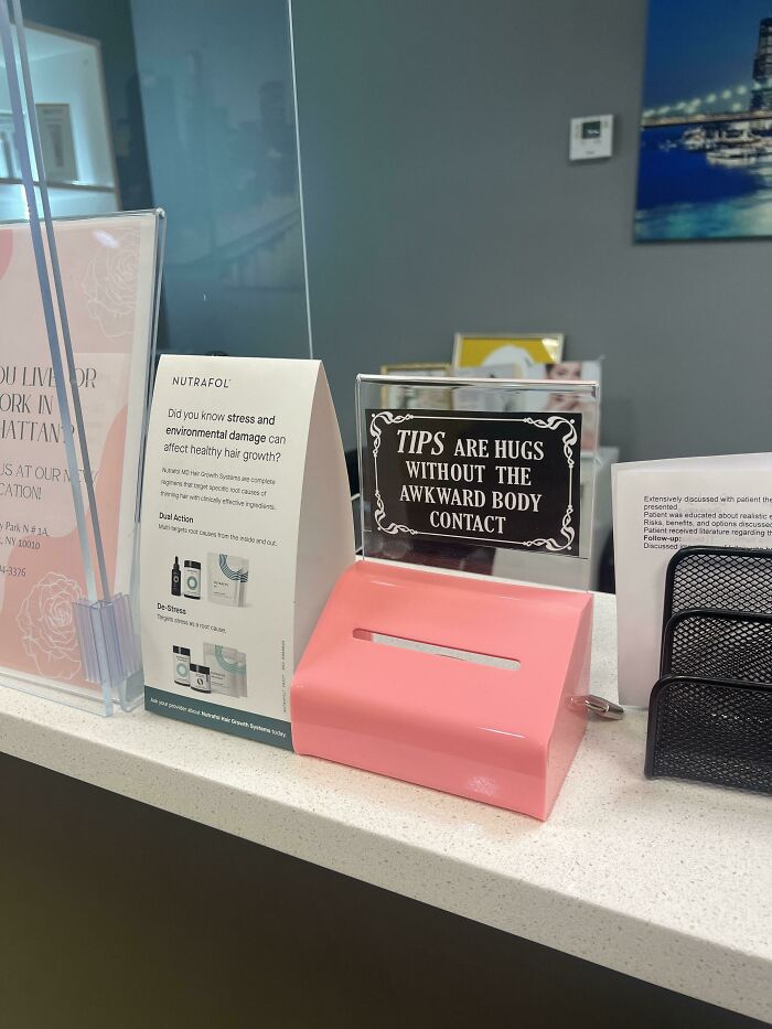 Tip Jar At My Doctors Office