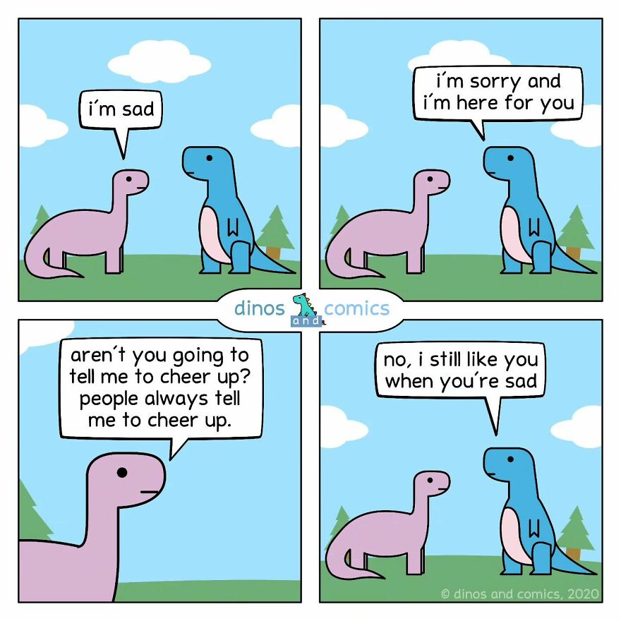 Witty And Heartfelt Comics By “Dinosaur Couch” (New Pics)