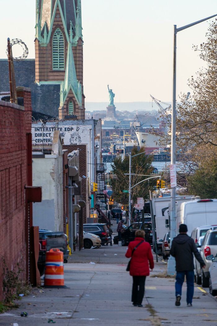 View Of The Statue Of Liberty From Sunset Park, Brooklyn