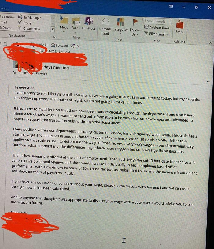 Saw This Email Come In From My Boss