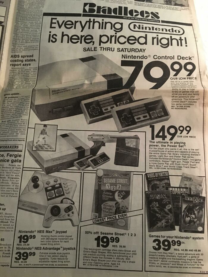 Vintage Nintendo Ad From 1989
