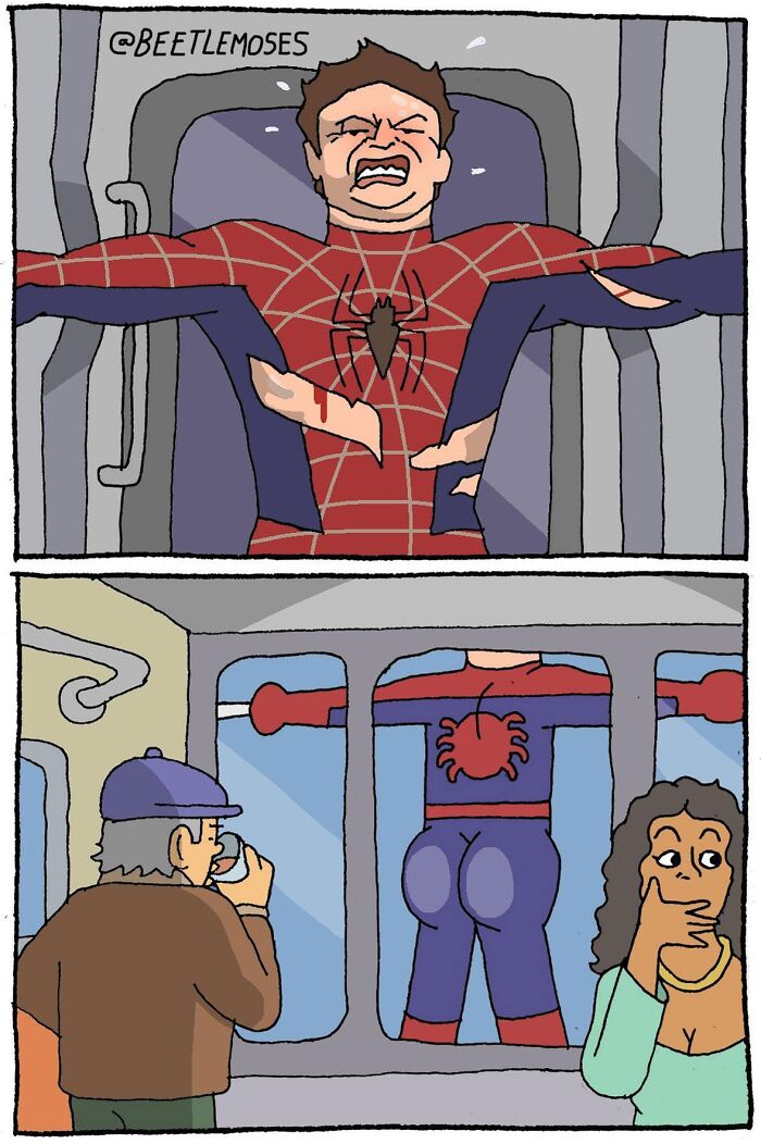 New Pop Culture Comics With Dark Humor Twists From The Mind Of Cartoonist Beetlemoses