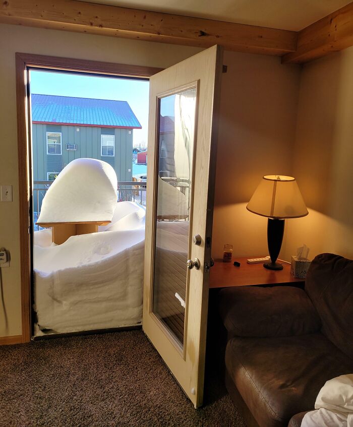 How Do I Start Clearing My Balcony Without Getting Snow All Over The Carpet