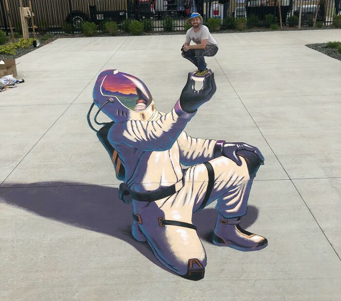 I Painted This 3D Street Art Today At A Festival