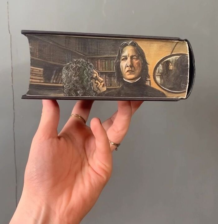 This Talented Artist Makes Beautiful Paintings On The Edges Of Books