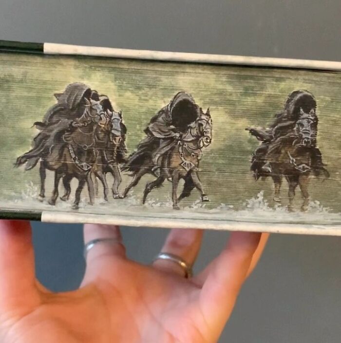 This Talented Artist Makes Beautiful Paintings On The Edges Of Books