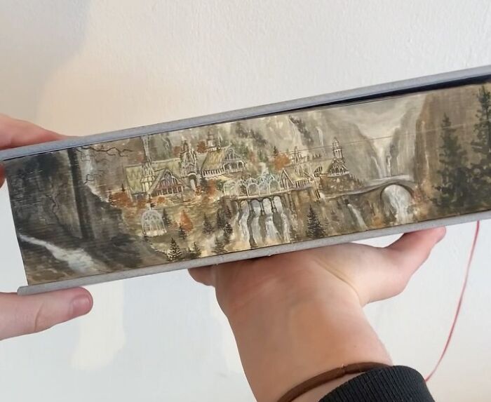 This Talented Artist Makes Beautiful Paintings On The Edges Of Books