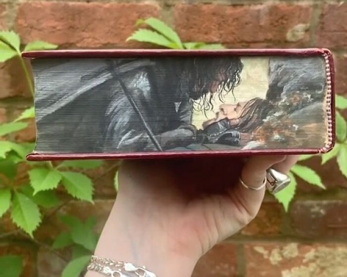This Talented Artist Makes Beautiful Paintings On The Edges Of Books