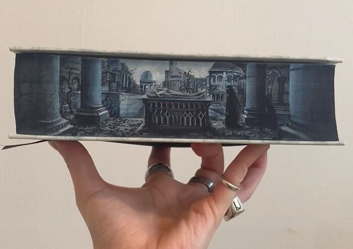 This Talented Artist Makes Beautiful Paintings On The Edges Of Books