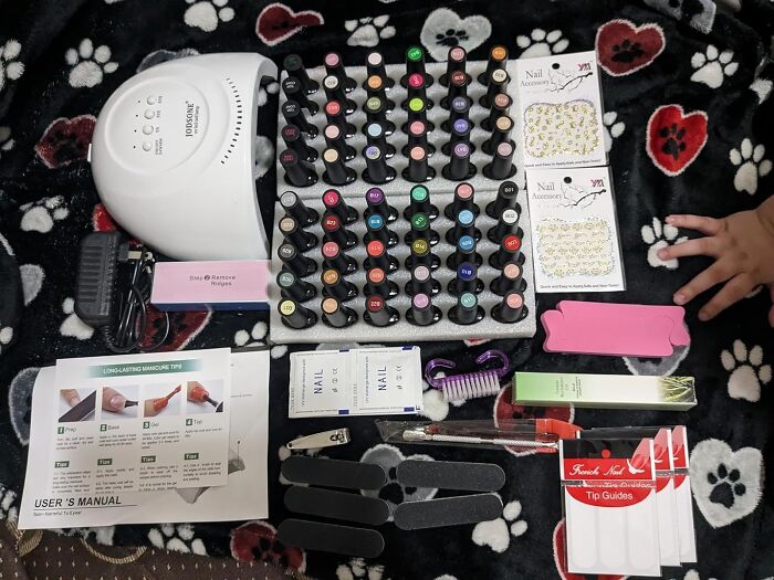 Turn Up Your Nail Game From Home! This Complete Gel Kit With UV Light Lets You Mix, Match, And Matte Or Gloss Your Way Through The Year