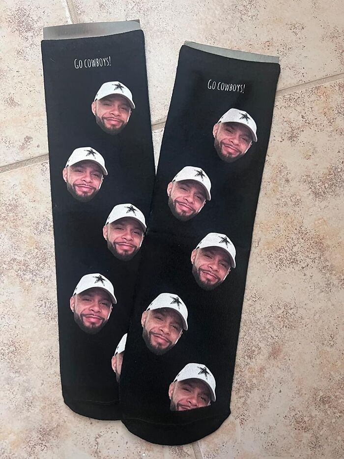Step Up Your Gifting Game With Custom Photo Socks! Nothing Screams "I'm Attached" Like Plastering Your Face On Bae's Ankles For That Unexpected Peek-A-Boo Moment