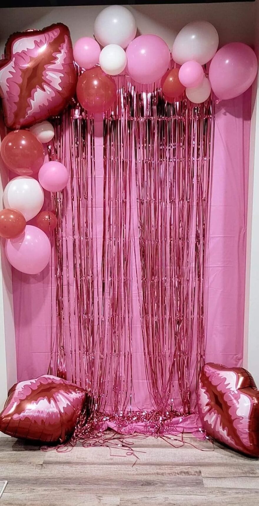 Who Needs A Photo Booth When You've Got Metallic Tinsel Foil Fringe Curtains To Frame Your Fabulous Faces?