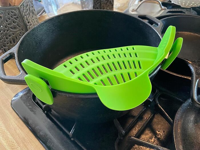 This Silicone Pot Strainer Attachment Is The Ultimate Kitchen Multi-Tasker - Strain, Drain, Rinse, Repeat!
