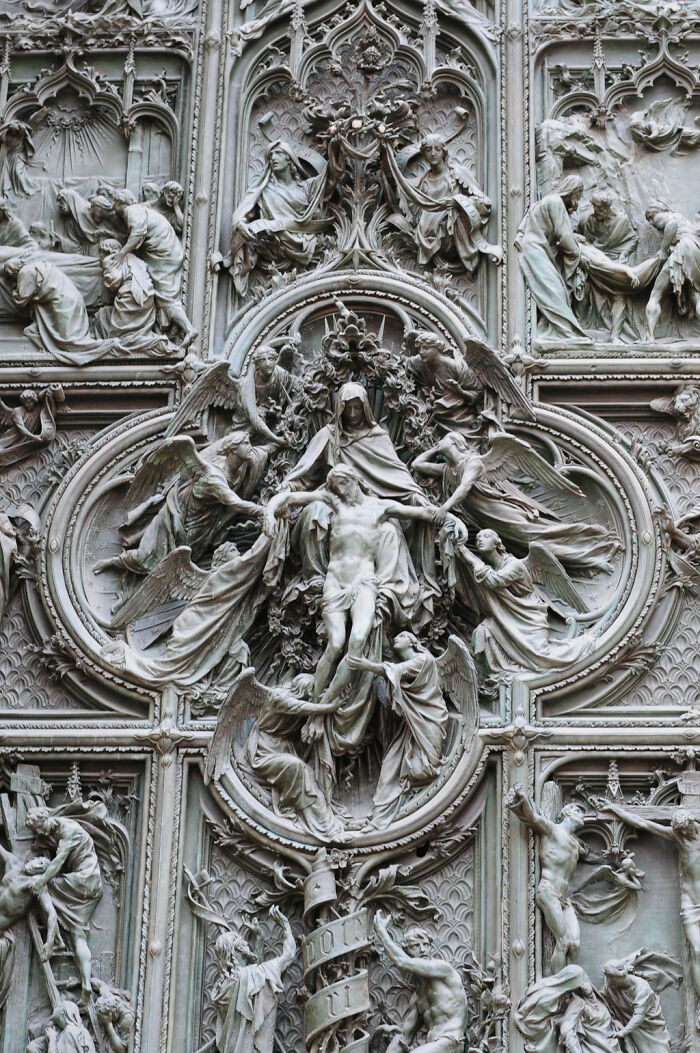 Duomo Di Milano Door, Graphite On Paper, 16x16 Inches , By Me