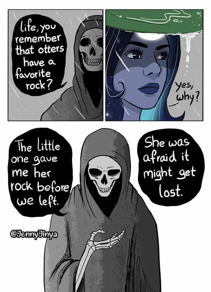 Artist Who Made People Cry With Her Grim Reaper Animal Comics Is Back With New Tearjerkers