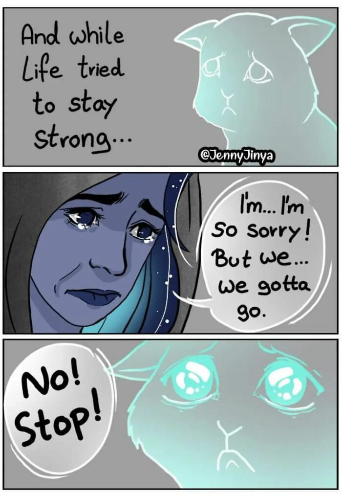 Artist Who Made People Cry With Her Grim Reaper Animal Comics Is Back With New Tearjerkers