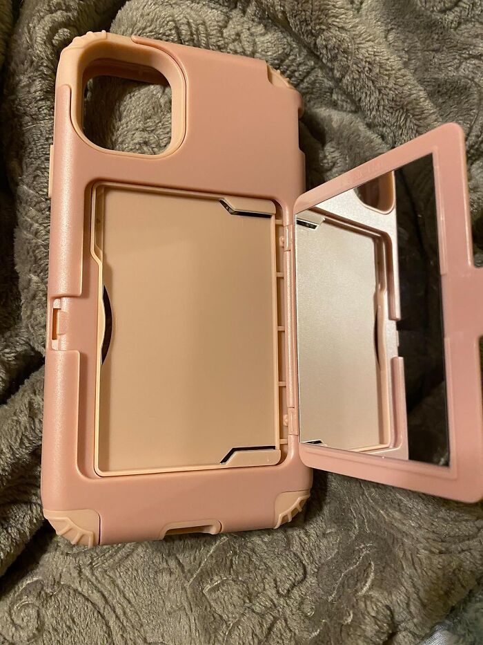 For The Person Who's All About Multitasking: Meet Your Match With The Welovecase iPhone 11 Wallet Case. It Holds Your Cards, Guards Your Phone, And Hides A Mirror For Those On-The-Go Touch-UPS, Because Who Doesn't Love A Sneak Peek?