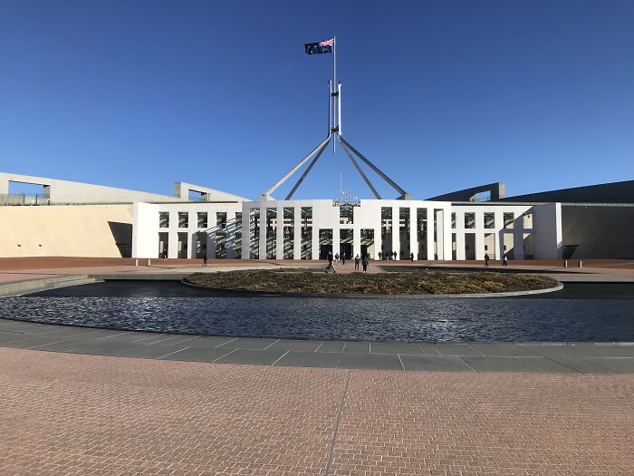 Outside Parliament House