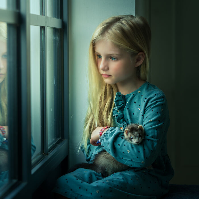 A Girl With A Ferret