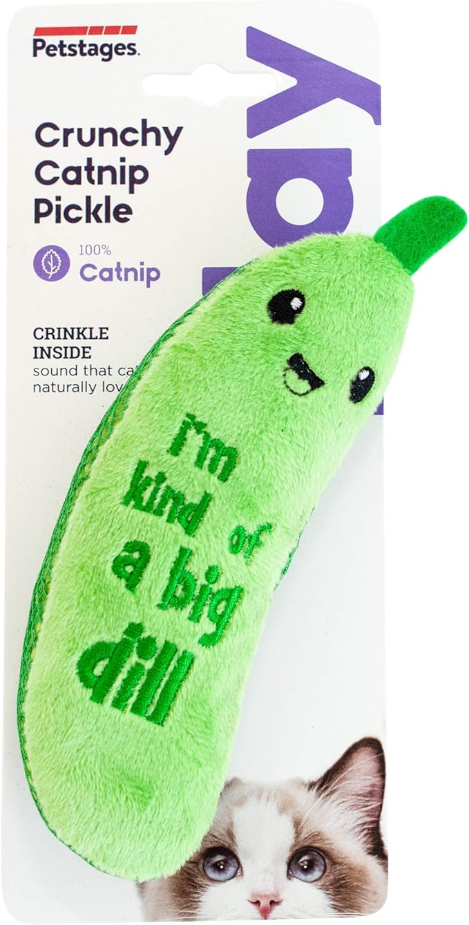Catstages Crunchy Pickle Kicker Dental Catnip Cat Toy Catstages Crunchy Pickle Kicker Dental Catnip Cat Toy