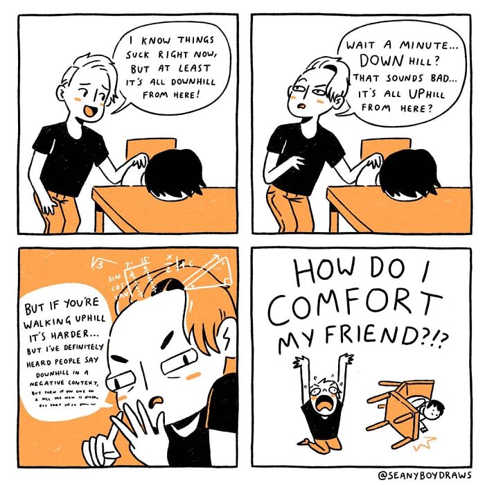 Comic artist humorously explores real-life experiences with clever and relatable funny comics about everyday struggles and friendships.