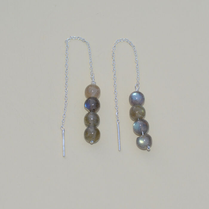 Dancing Lights: The Tale Of Labradorite Threader Earrings