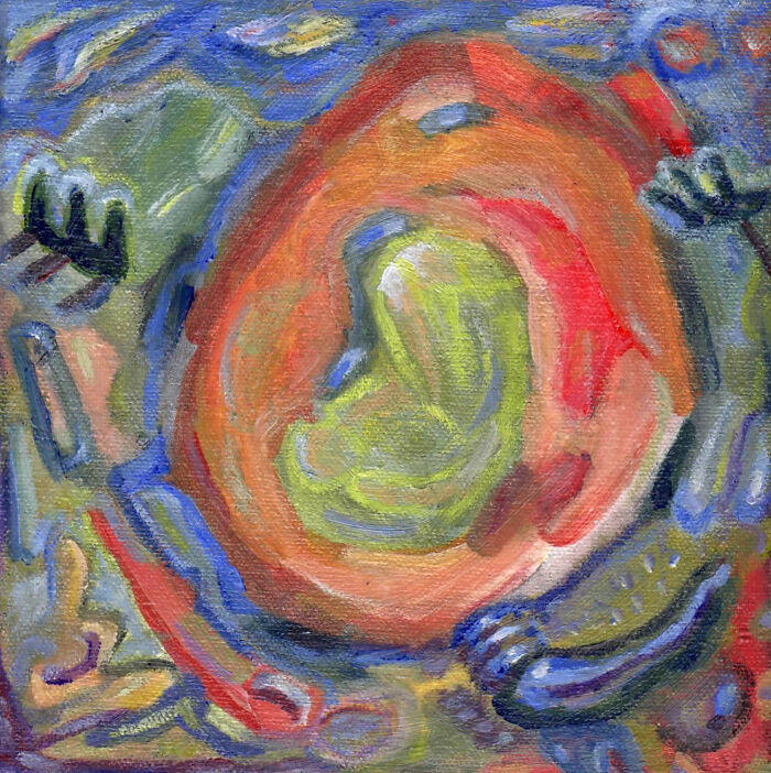 Door Handle In The Garden 2018. Acrylic On Canvas