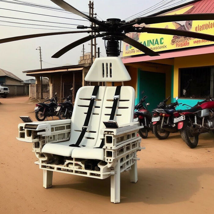 With The Help Of AI, I Made Nigerian Office Chairs Take To The Skies