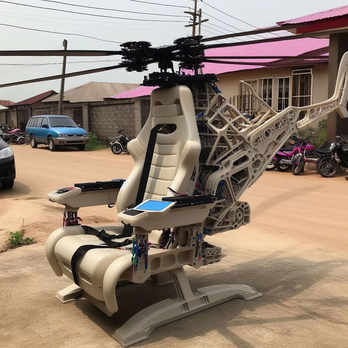 With The Help Of AI, I Made Nigerian Office Chairs Take To The Skies
