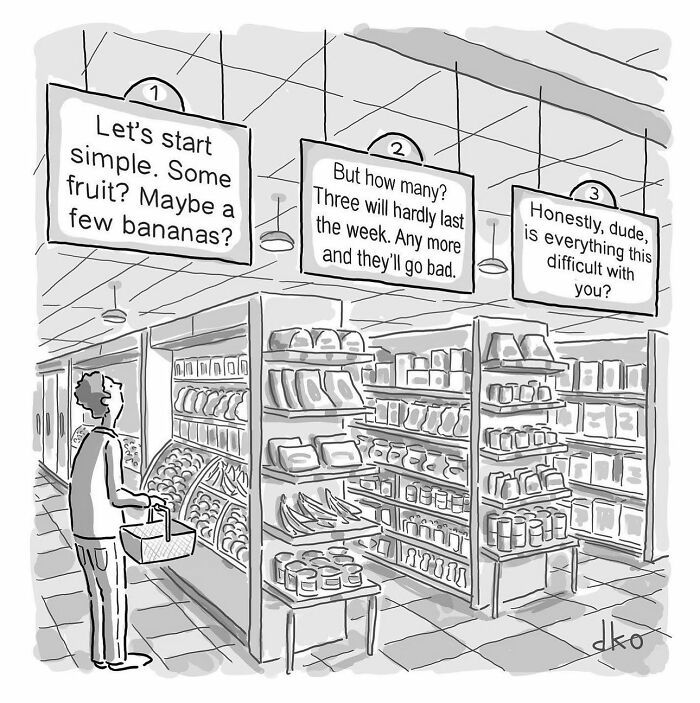 Humorous Single-Panel Comic By David Ostow