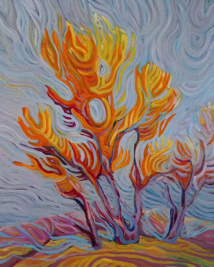 Oil On Canvas 40x50 Cm