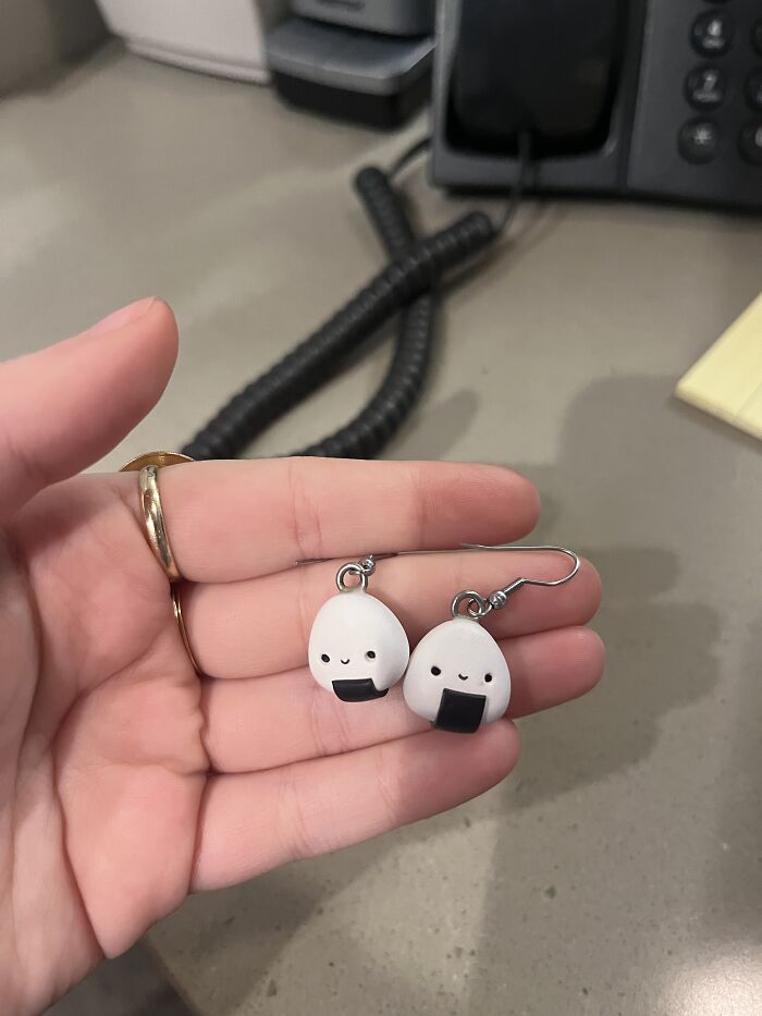 My Onigiri Earrings :)