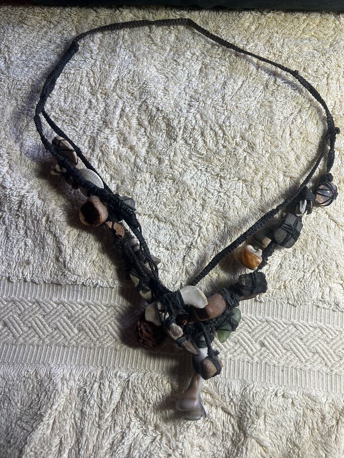 Burial Necklace ;made By Me From Things People I’ve Met In Life Have Given To Me