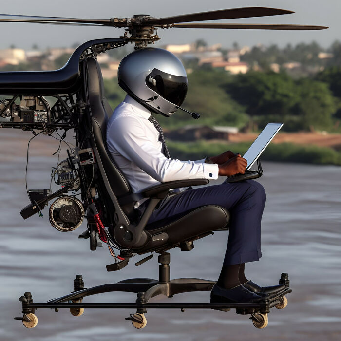 With The Help Of AI, I Made Nigerian Office Chairs Take To The Skies