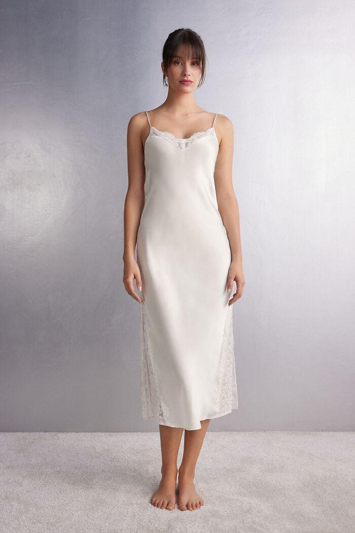 Let The Fabric Of Your Love Be As Smooth As This Elegant Nightgown , A Valentine's Caress That Promises Whispers Of Romance With Every Graceful Movement