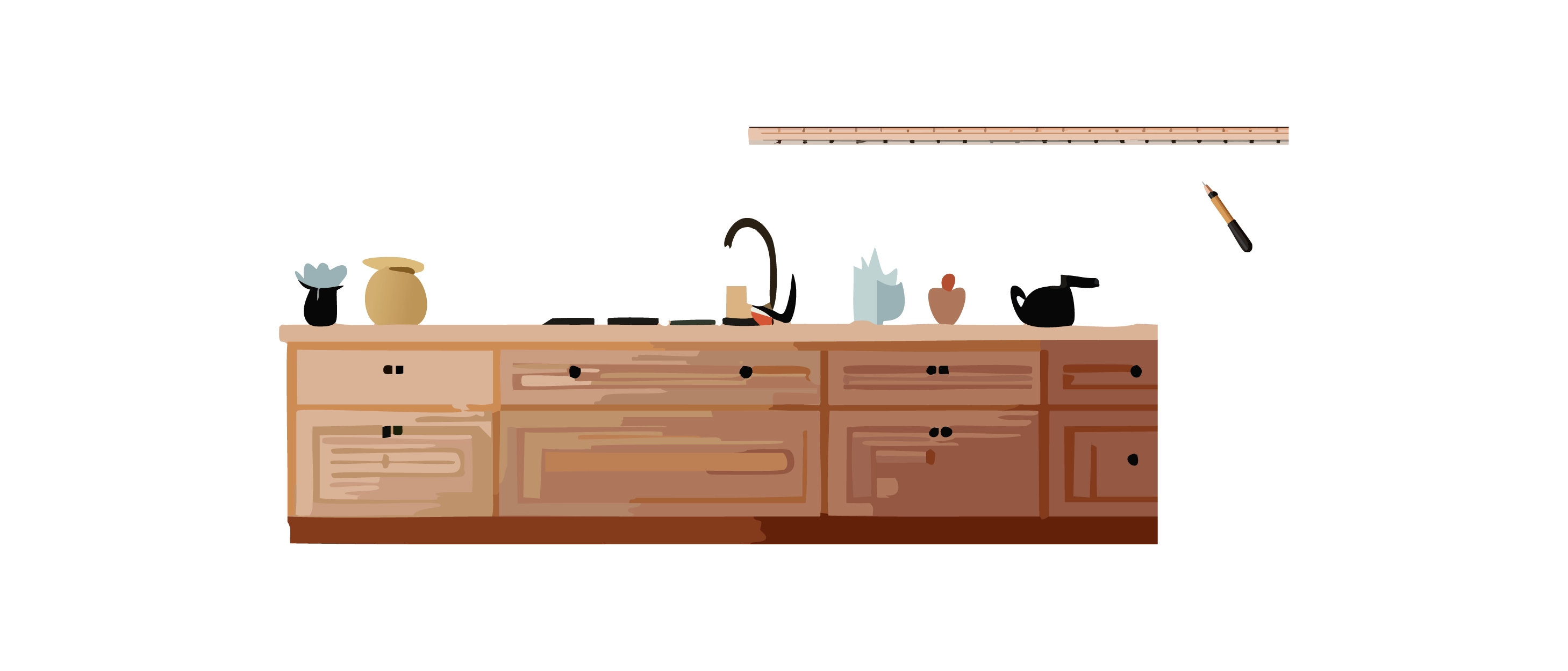 DIY laminate countertop installation step 1. Measure and Plan