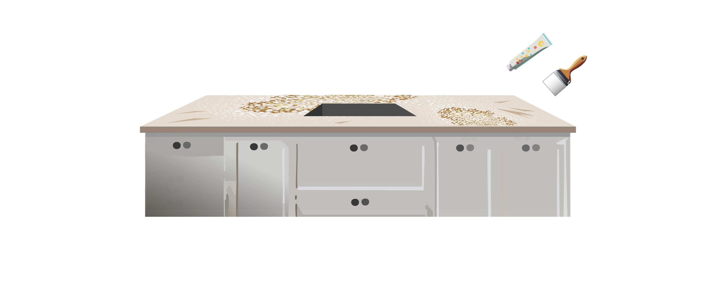 Resurface laminate countertop Step 3. Repair Any Damage