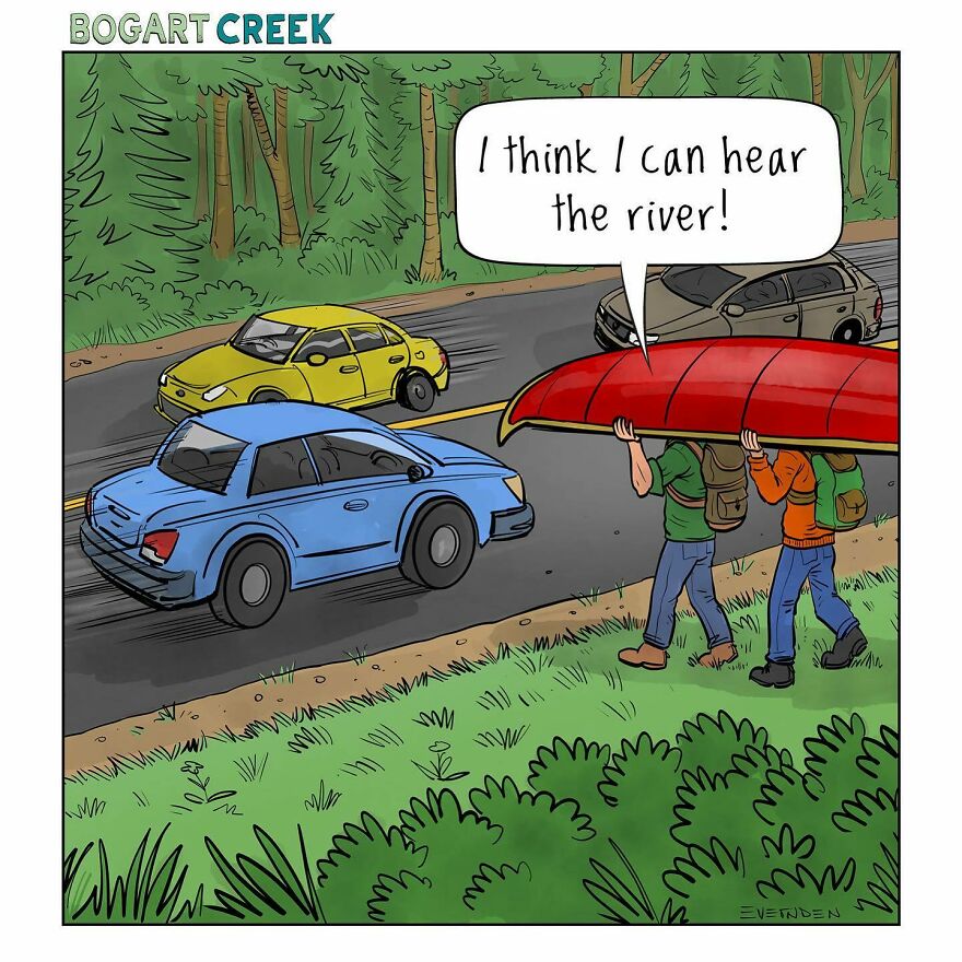 Meet Derek Evernden's Funny Single-Panel Comics (New Pics)