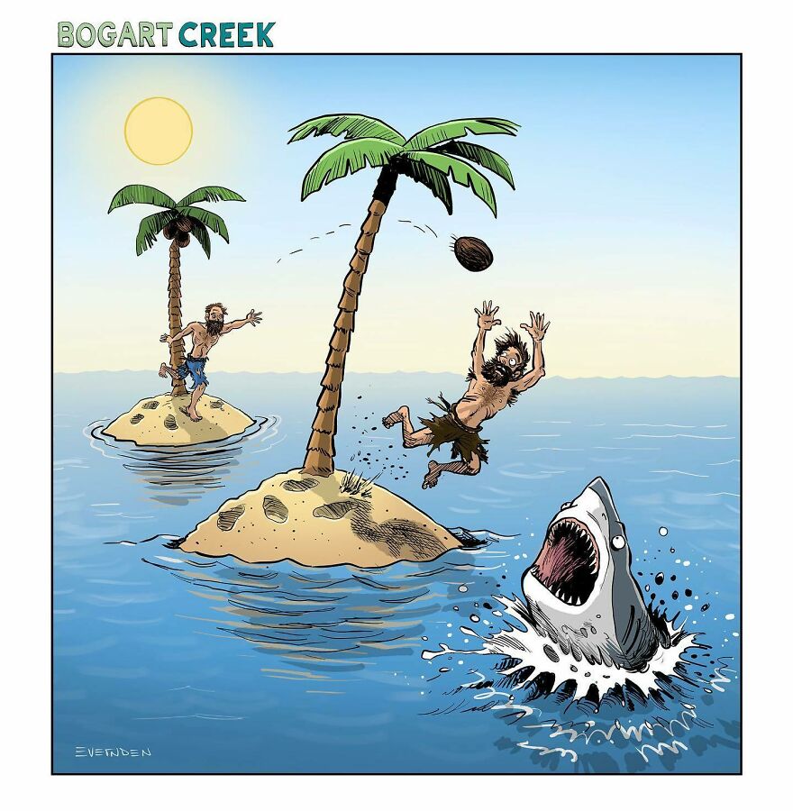 Meet Derek Evernden's Funny Single-Panel Comics (New Pics)