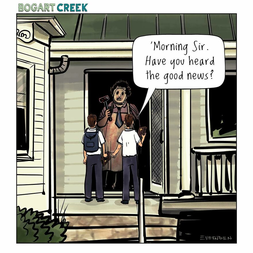 Meet Derek Evernden's Funny Single-Panel Comics (New Pics)