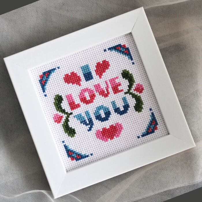 Simple And Easy Cross Stitch Patterns For Valentine's Day That I Made (10 Pics)