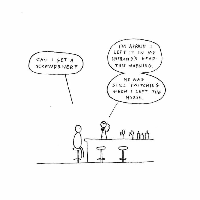 Dark Humor Comic By Hugleikur Dagsson