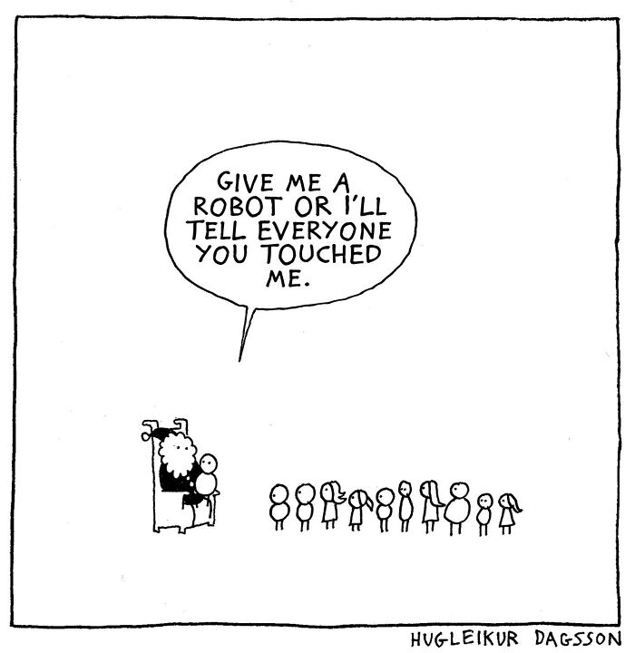 Dark Humor Comic By Hugleikur Dagsson