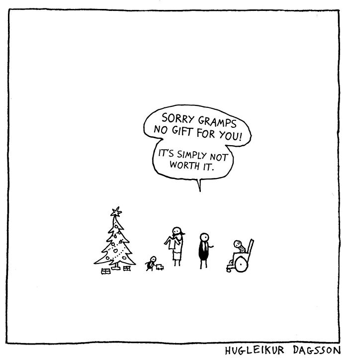 Dark Humor Comic By Hugleikur Dagsson