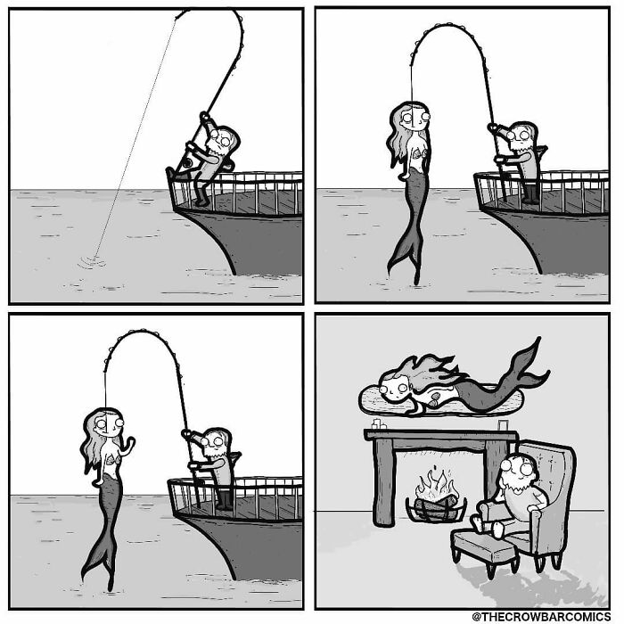 A Comic About A Fisherman By The Crowbar Comics