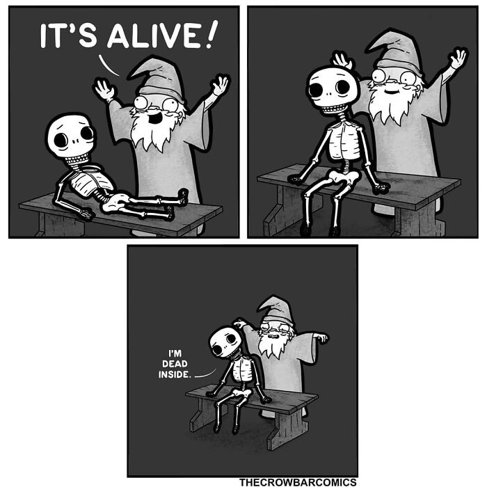 A Comic About A Skeleton By The Crowbar Comics