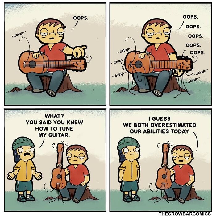 A Comic About Tuning A Guitar By The Crowbar Comics