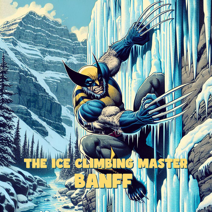 The Ice Climbing Master In Banff