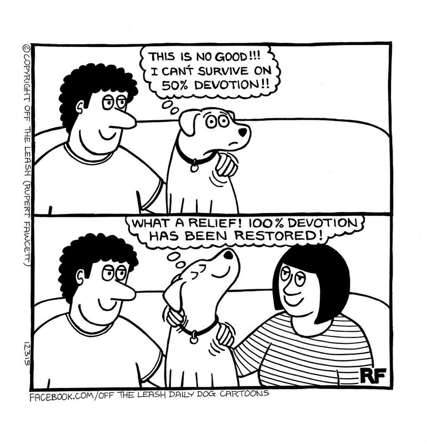 This Artist Captures Silly Moments That Happen In A Dog Owner's Life